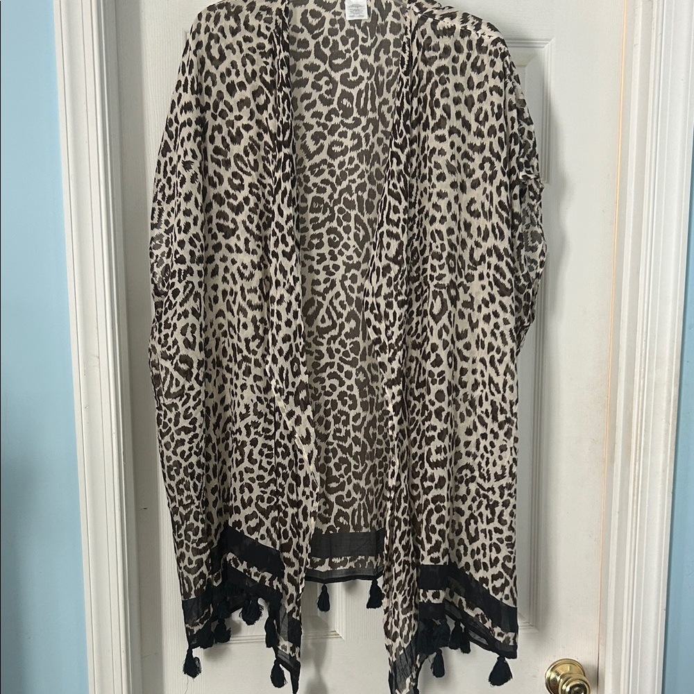 J. Crew Brown and Cream Animal Print ruhana